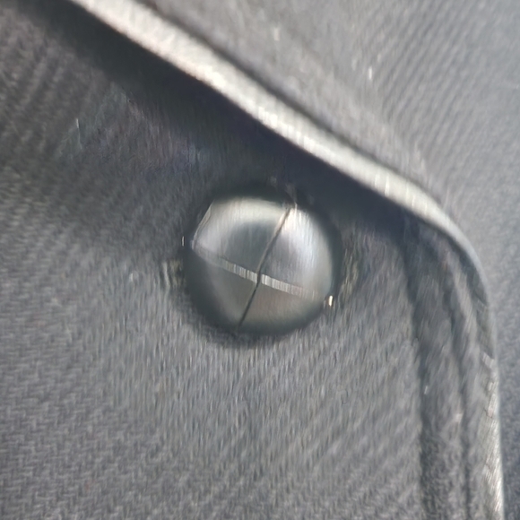 Theory Black Wool Double Breasted Loan Coat Peacoat Contrast Trim - Picture 7 of 12